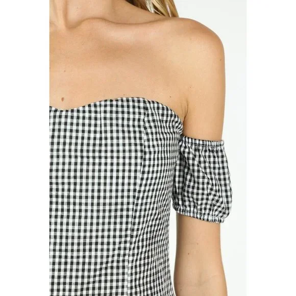 Honey Punch Off the Shoulder Gingham Dress - Picture 5 of 5